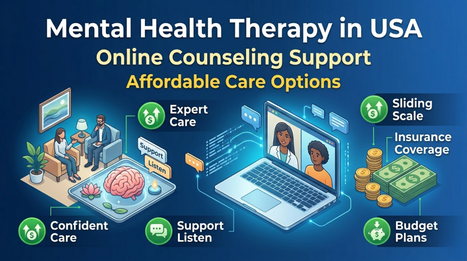 Best Mental Health Therapy Options in the USA (2026) – Costs, Insurance & Online Counseling Compared